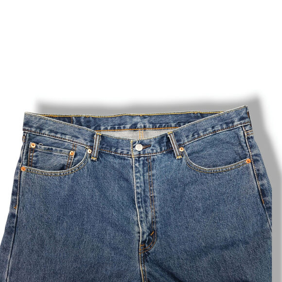 Levi’s 505 Regular Fit Straight Leg Jeans W40 L32 Dark Stonewash Zip Fly VTG Y2K - Picture 4 of 12